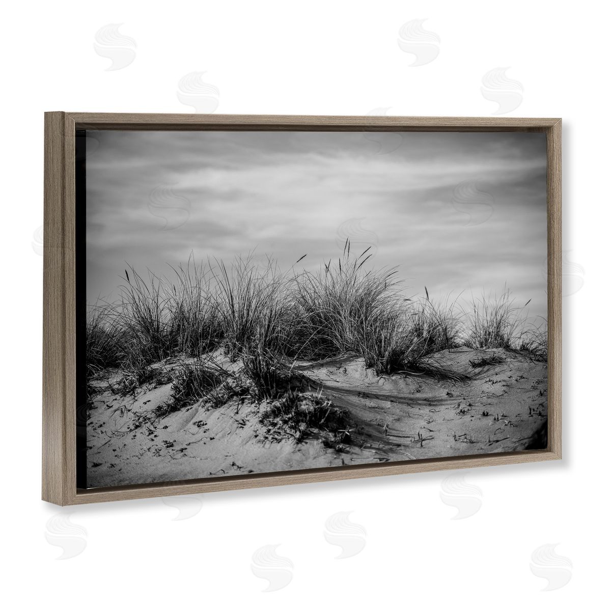 Point Reyes Beach Dunes Brown Floating Frame Canvas Wall Art, Home Decor by Crystal Lynn Collins