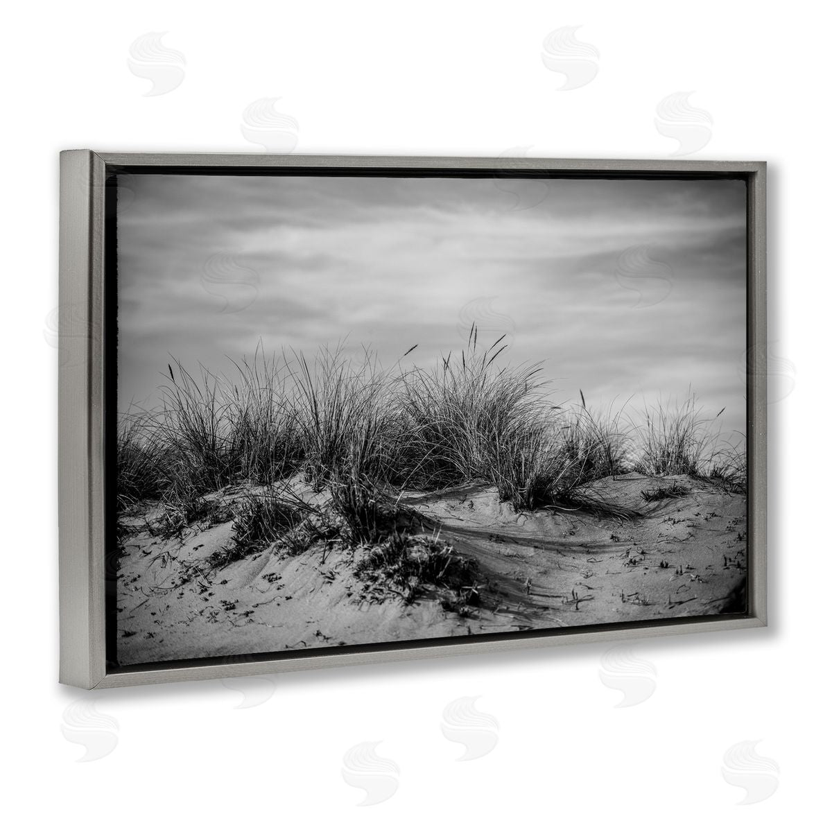 Point Reyes Beach Dunes Grey Floating Frame Canvas Wall Art, Home Decor by Crystal Lynn Collins