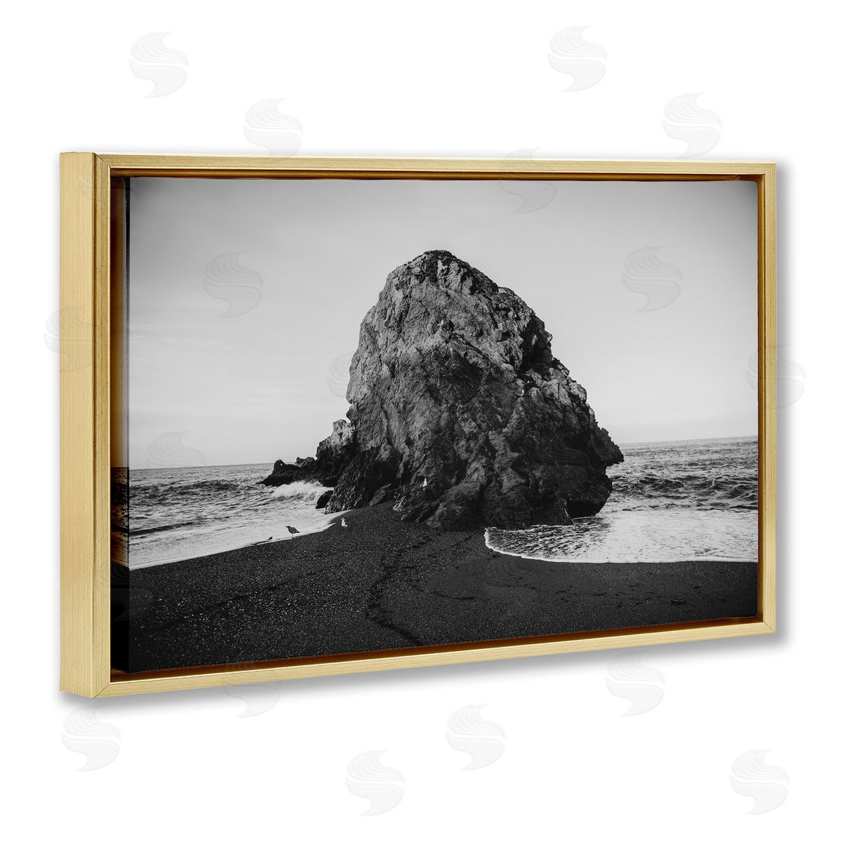 Sonoma Coast Landmark Gold Floating Frame Canvas Wall Art, Home Decor by Crystal Lynn Collins