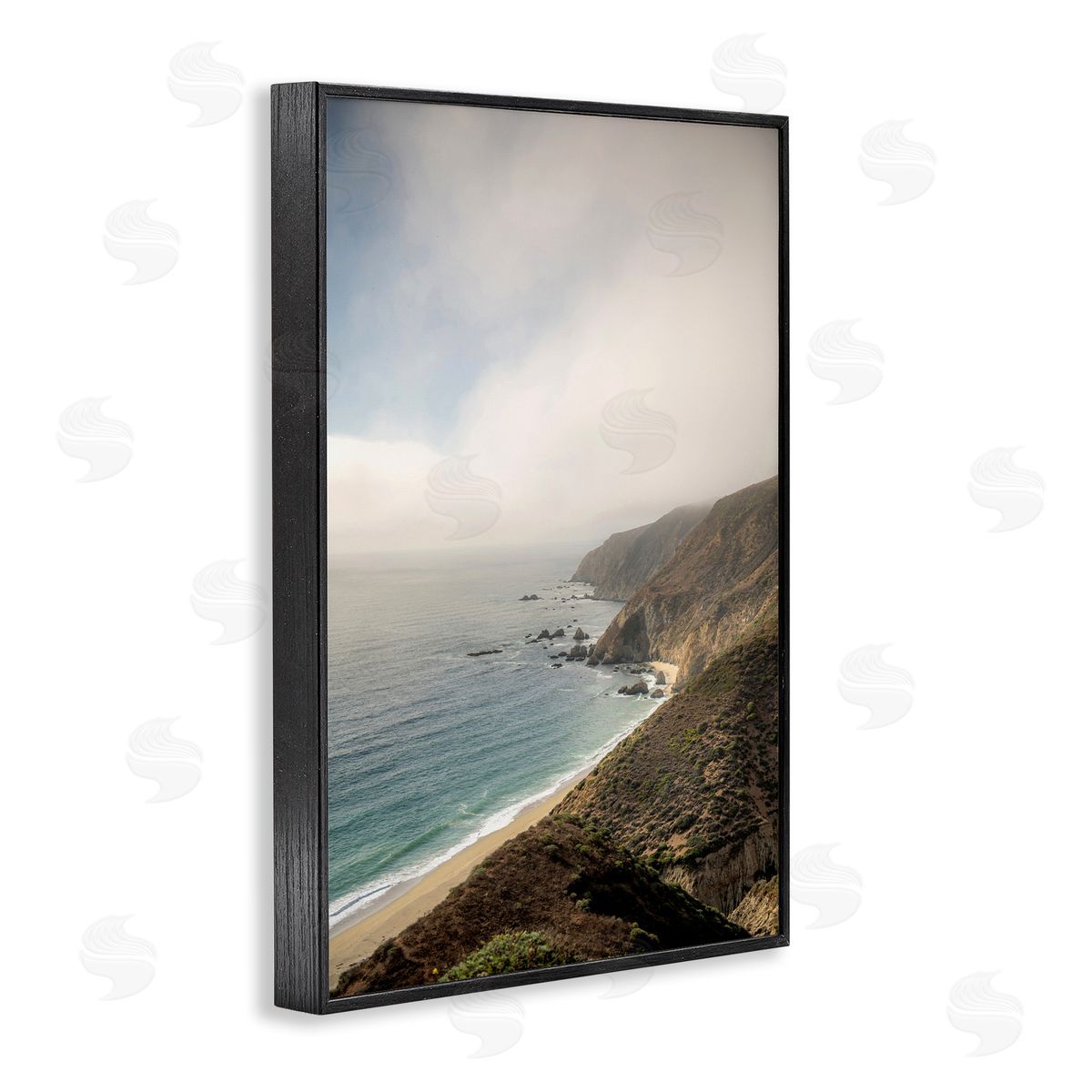 Wild Beach Coast Black Frame Print Wall Art, Home Decor by Crystal Lynn Collins