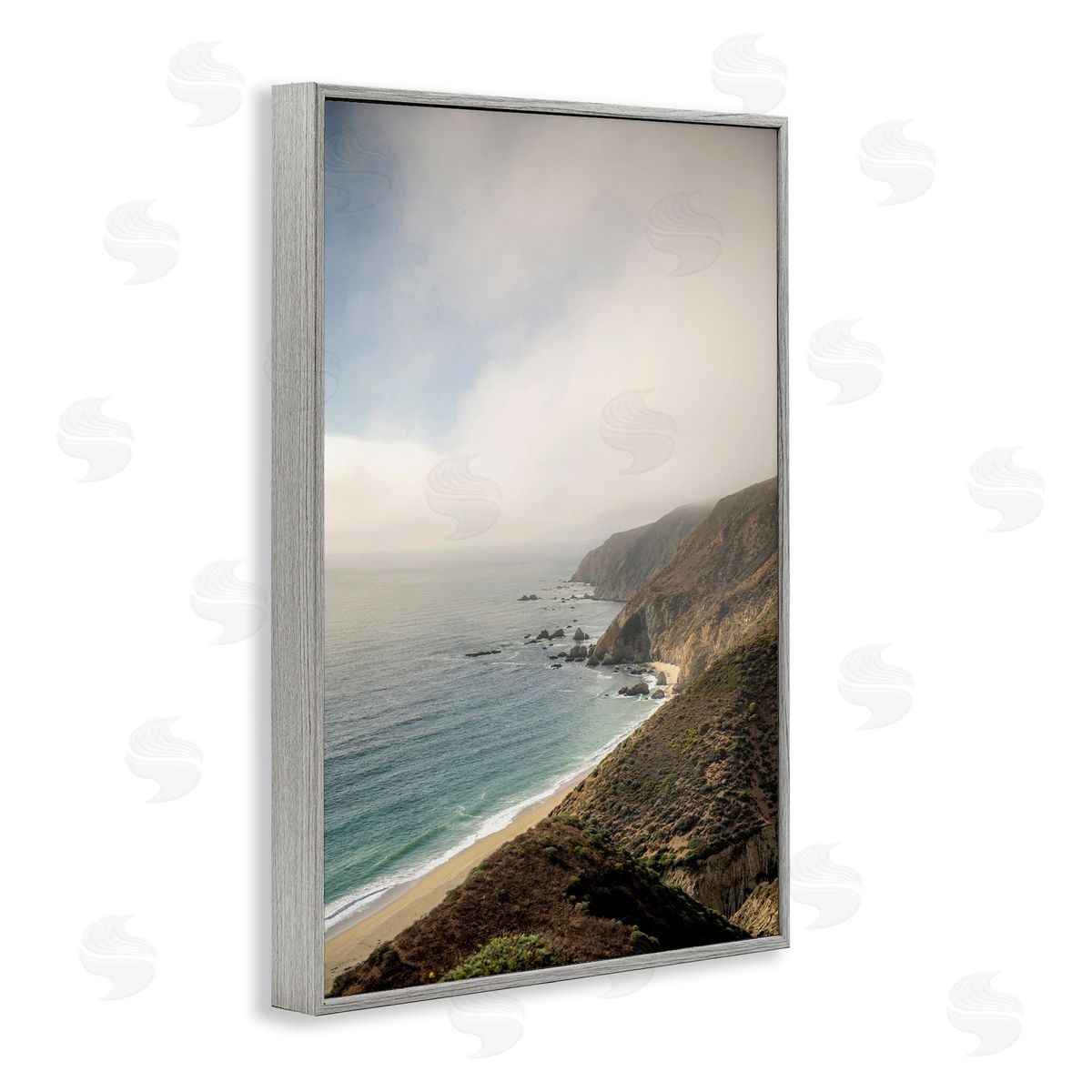 Wild Beach Coast Grey Frame Print Wall Art, Home Decor by Crystal Lynn Collins