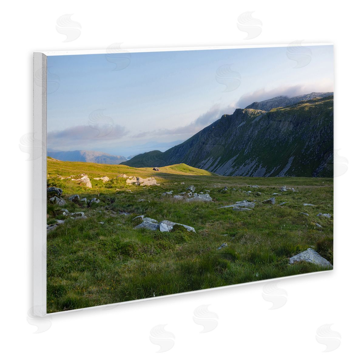 Lush Rolling Cliffs Wood Plaque Wall Art, Home Decor by Thomas Tepstad Berge