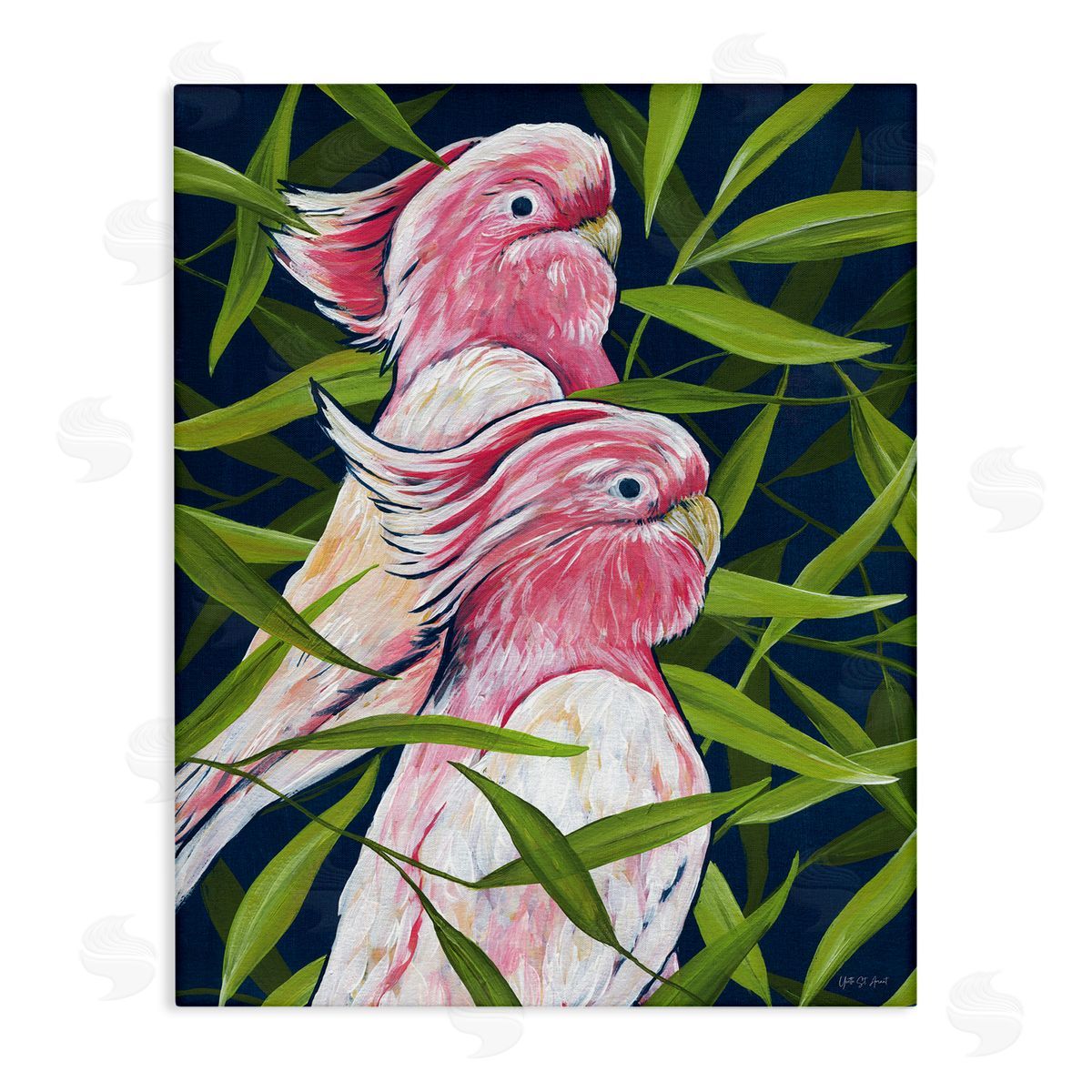 Tropical Paradise Cockatoo Canvas Wall Art, Home Decor by Yvette St. Amant