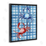 Mercedes Lopez Charro | Coastal Crabs on Plaid