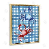 Mercedes Lopez Charro | Coastal Crabs on Plaid
