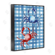 Mercedes Lopez Charro | Coastal Crabs on Plaid
