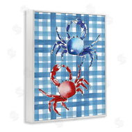 Mercedes Lopez Charro | Coastal Crabs on Plaid
