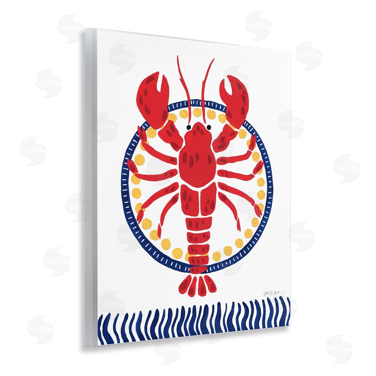 Kitschy Coastal Lobster Wood Plaque Wall Art, Home Decor by Yvette St. Amant