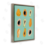 Yvette St. Amant | Papaya Fruits on Blue