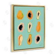Yvette St. Amant | Papaya Fruits on Blue