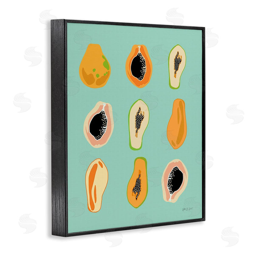 Yvette St. Amant | Papaya Fruits on Blue