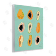 Yvette St. Amant | Papaya Fruits on Blue