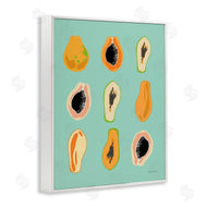 Yvette St. Amant | Papaya Fruits on Blue