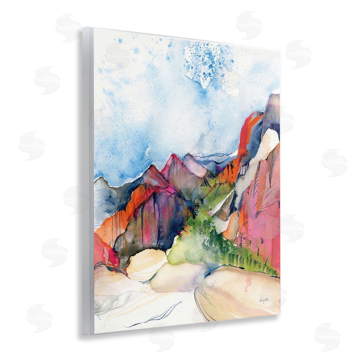 Desert Days Abstraction Wood Plaque Wall Art, Home Decor by Kristy Rice