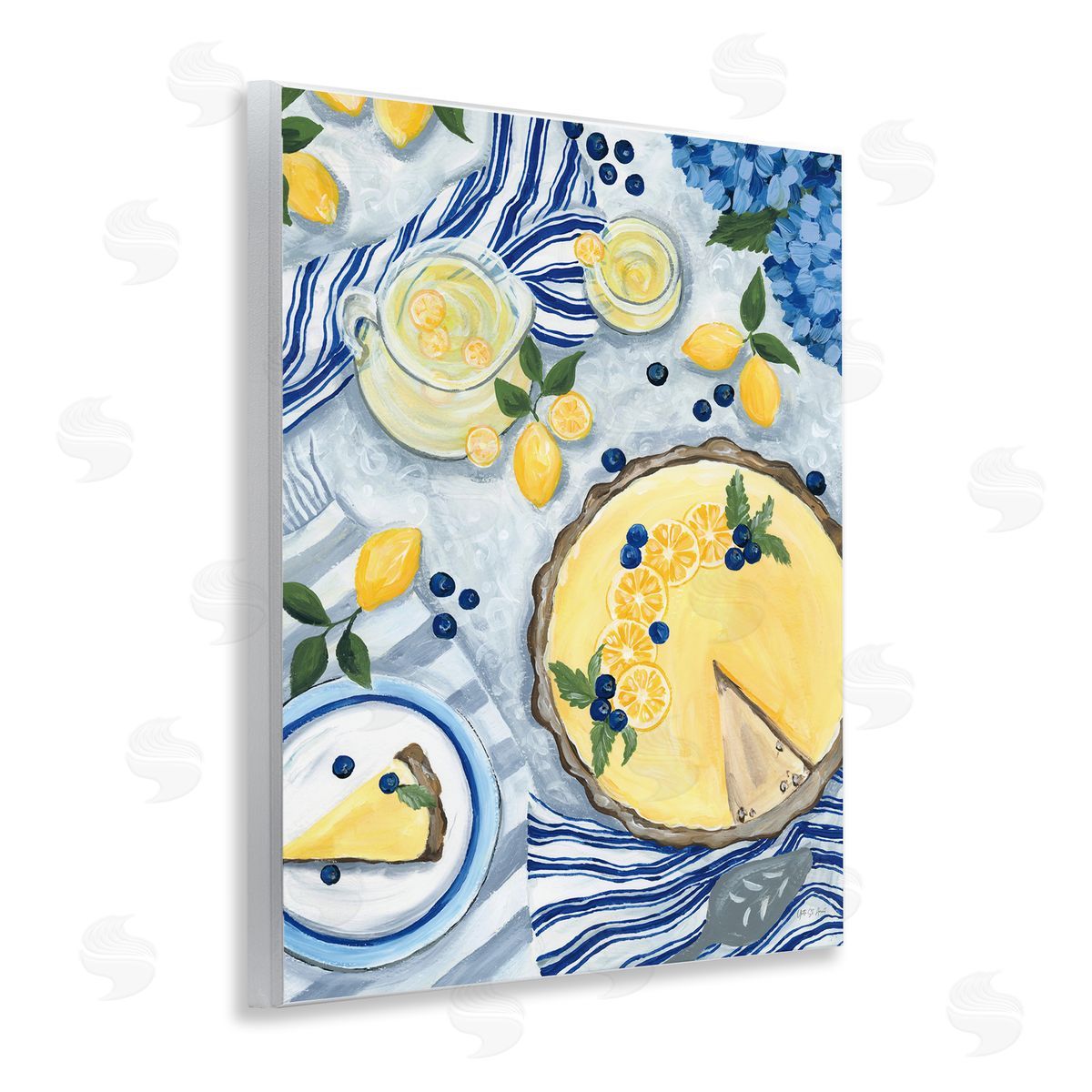 Lemony Summer Picnic Wood Plaque Wall Art, Home Decor by Yvette St. Amant