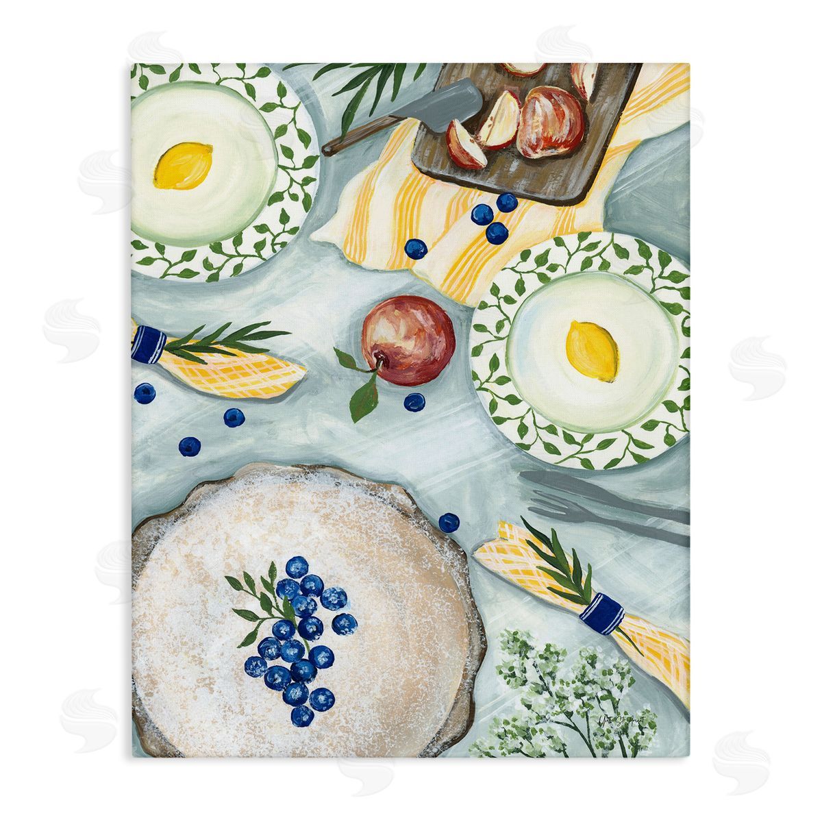 Summer Picnic Fruits Canvas Wall Art, Home Decor by Yvette St. Amant