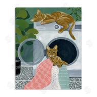 Yvette St. Amant | Cuddling Laundry Cats