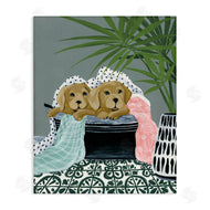Yvette St. Amant | Cuddling Laundry Dogs
