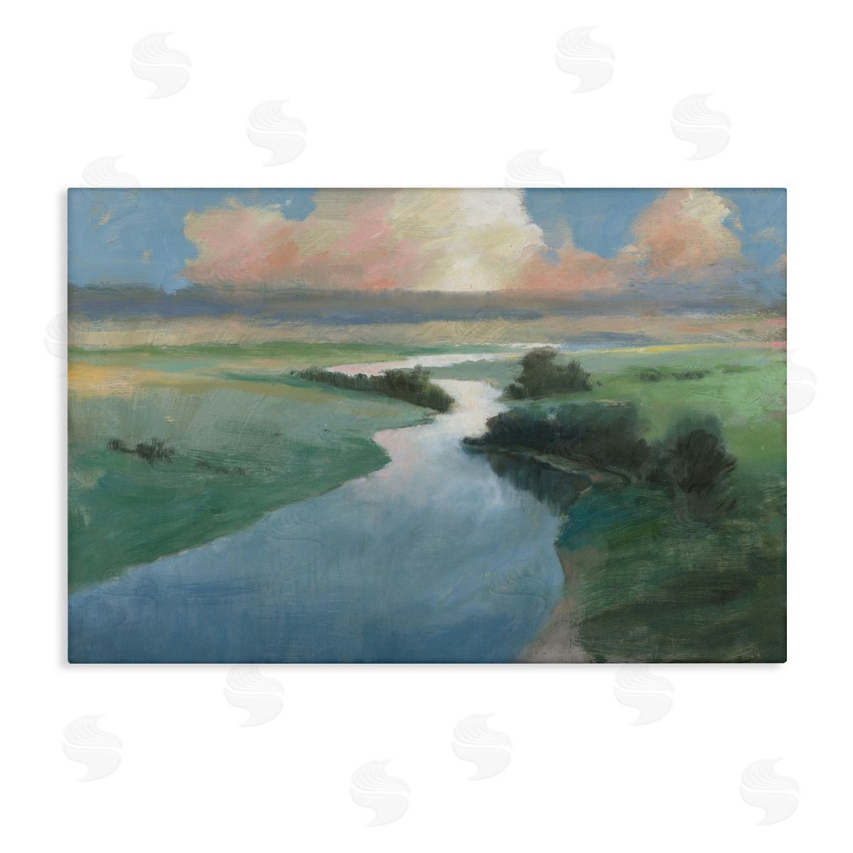 Stream Landscape in January Canvas Wall Art, Home Decor by Wellington Studio
