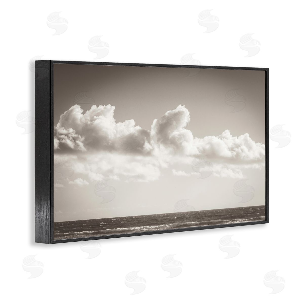 Clouds over Venice Beach Black Frame Print Wall Art, Home Decor by Nathan Larson