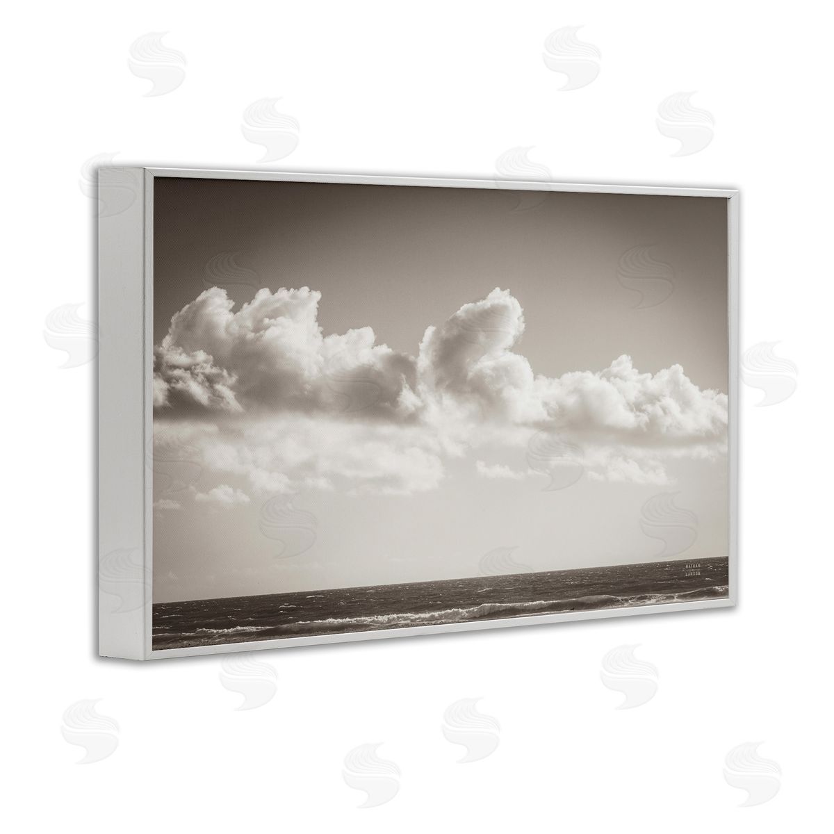 Clouds over Venice Beach White Frame Print Wall Art, Home Decor by Nathan Larson