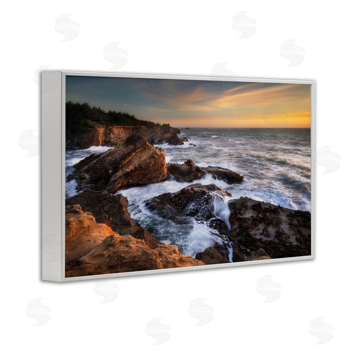 Nautical Shore Acres White Frame Print Wall Art, Home Decor by Alan Majchrowicz