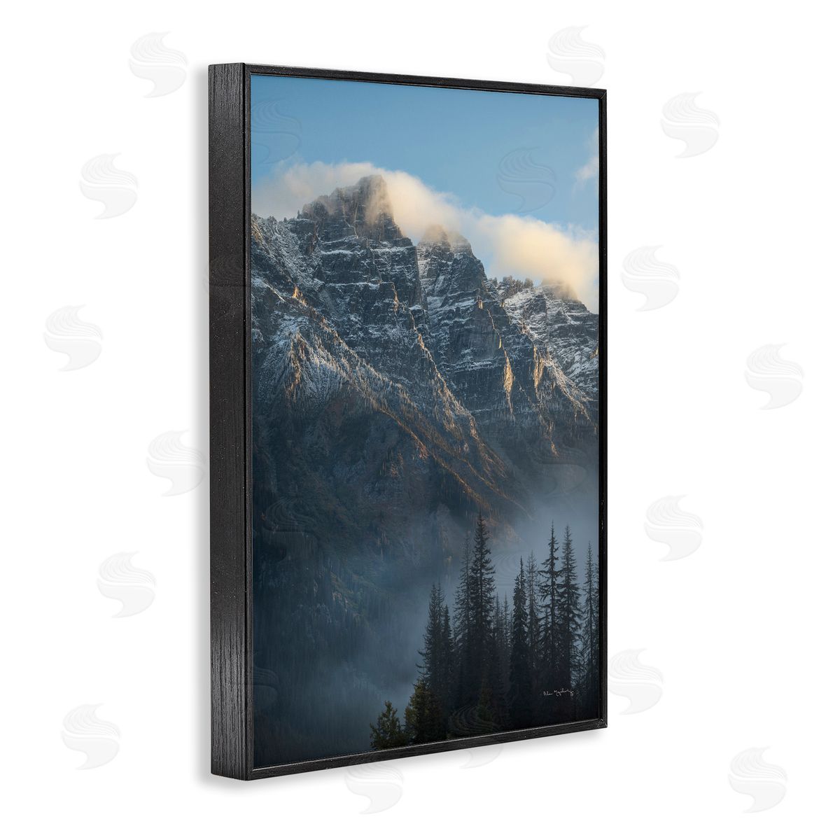 Mount Tupper Mist Black Frame Print Wall Art, Home Decor by Alan Majchrowicz
