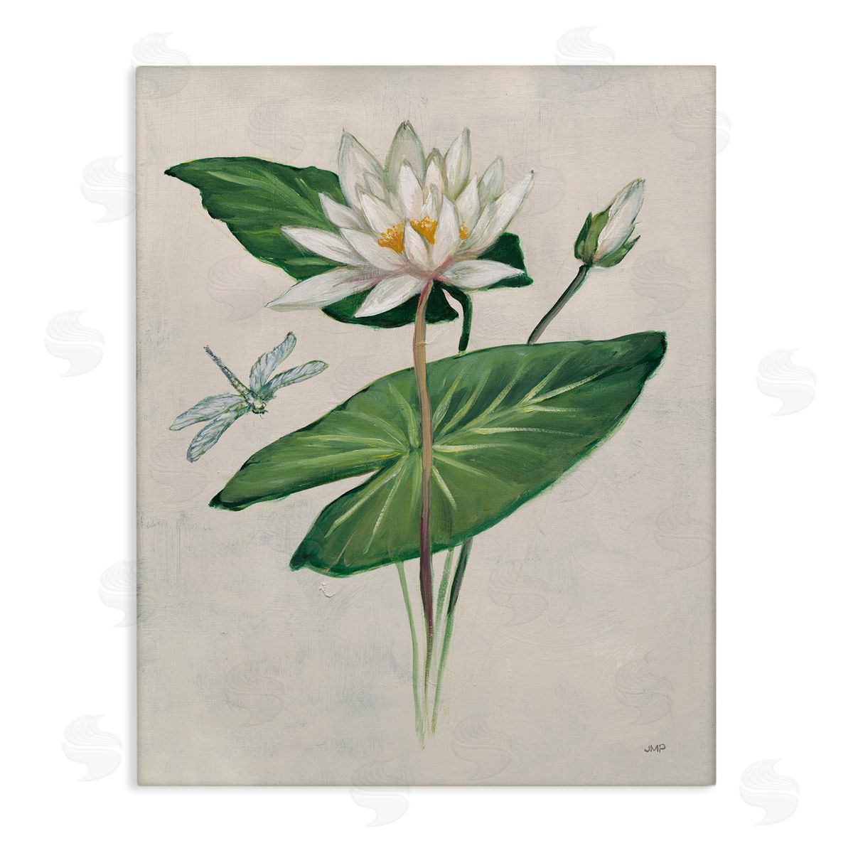 Graceful Lily Pad Canvas Wall Art, Home Decor by Julia Purinton