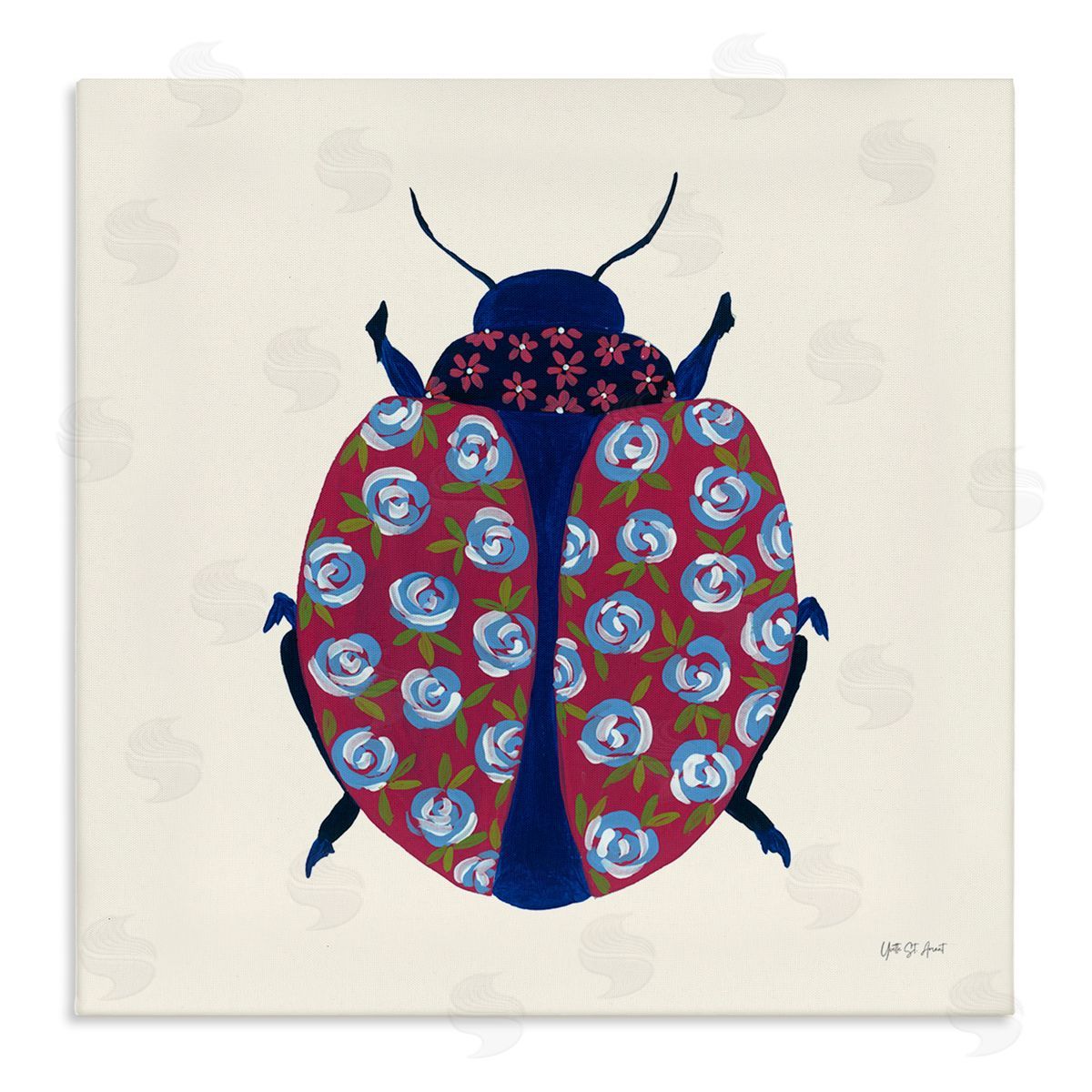 Rose Blooming Beetle Canvas Wall Art, Home Decor by Yvette St. Amant