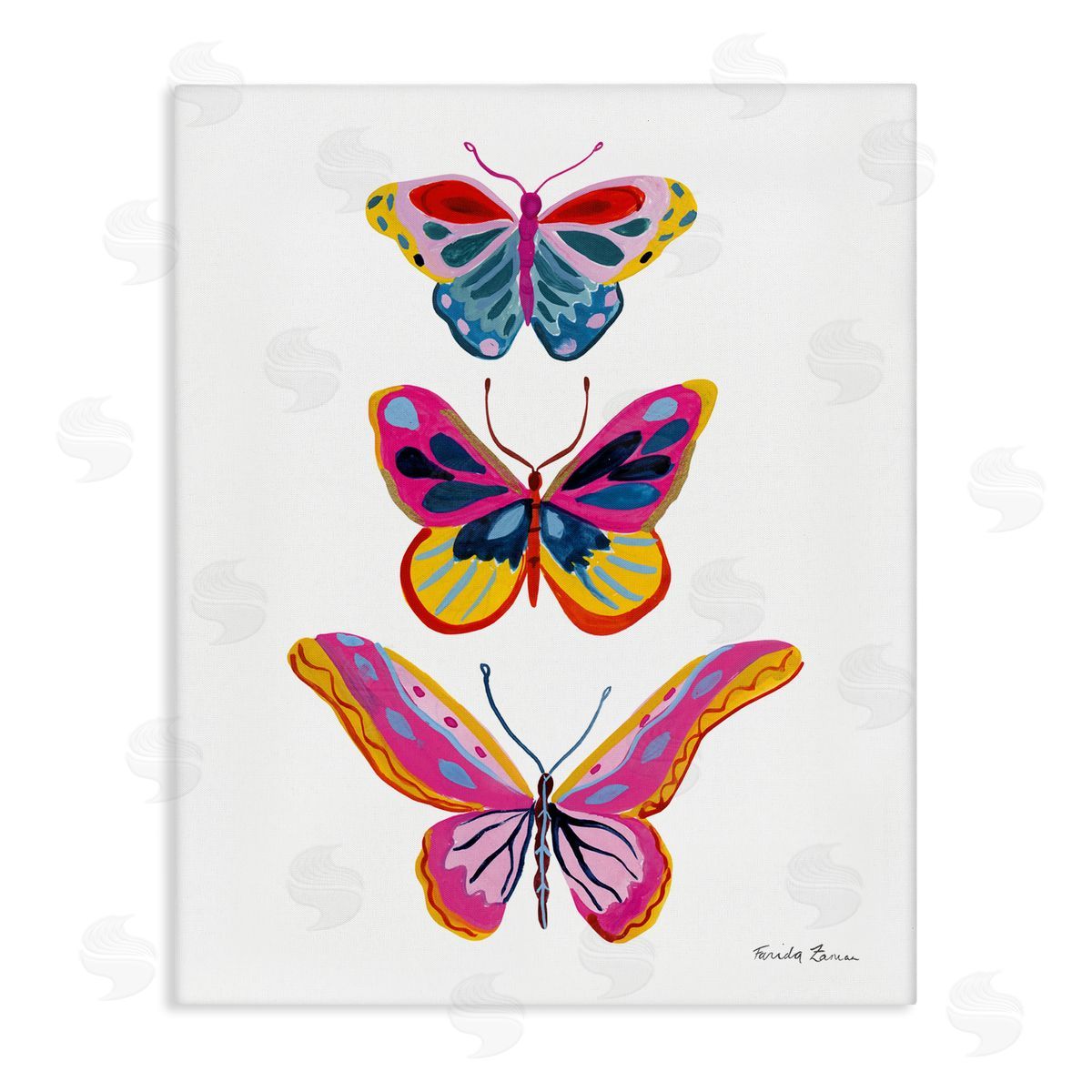 Small to Large Butterflies Canvas Wall Art, Home Decor by Farida Zaman