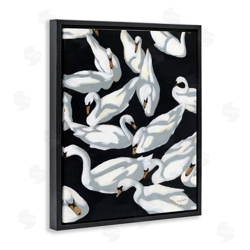 Haley Knighten | Overlapping Swans on Black