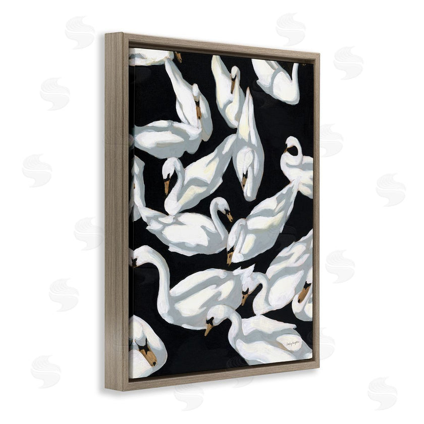 Haley Knighten | Overlapping Swans on Black