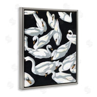 Haley Knighten | Overlapping Swans on Black