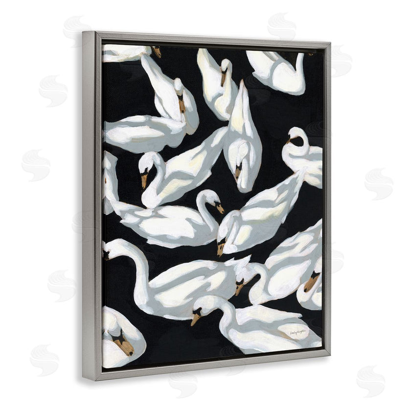 Haley Knighten | Overlapping Swans on Black