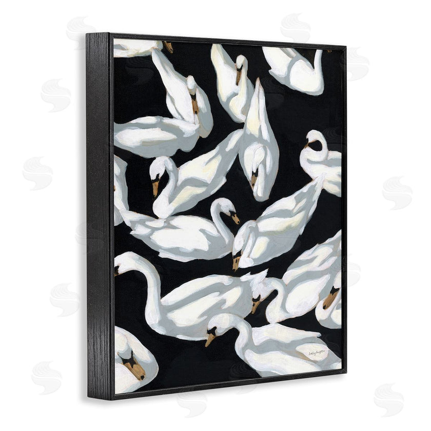 Haley Knighten | Overlapping Swans on Black