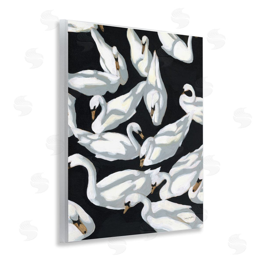 Haley Knighten | Overlapping Swans on Black