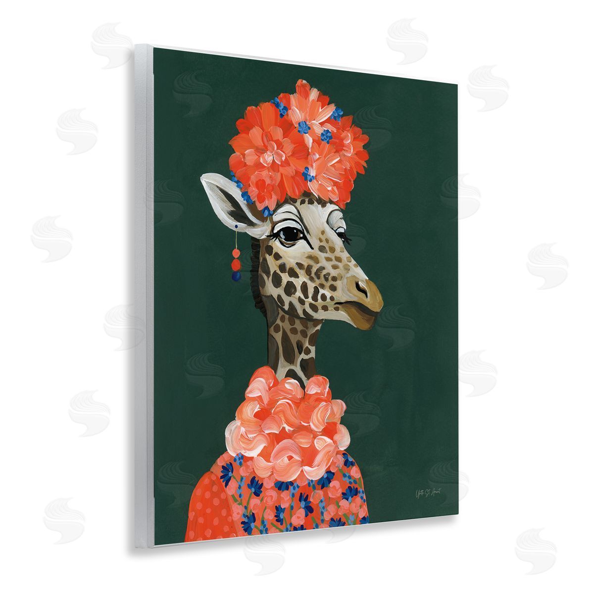 Regal Giraffe Portrait Wood Plaque Wall Art, Home Decor by Yvette St. Amant