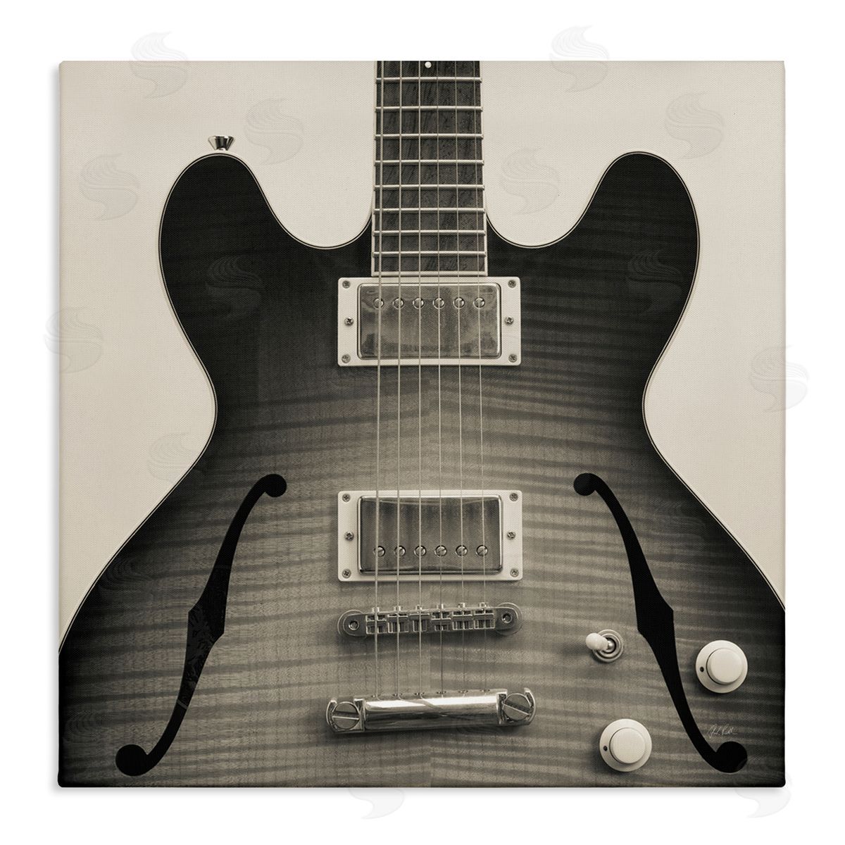 Classy Electric Guitar Canvas Wall Art, Home Decor by Deborah Revell