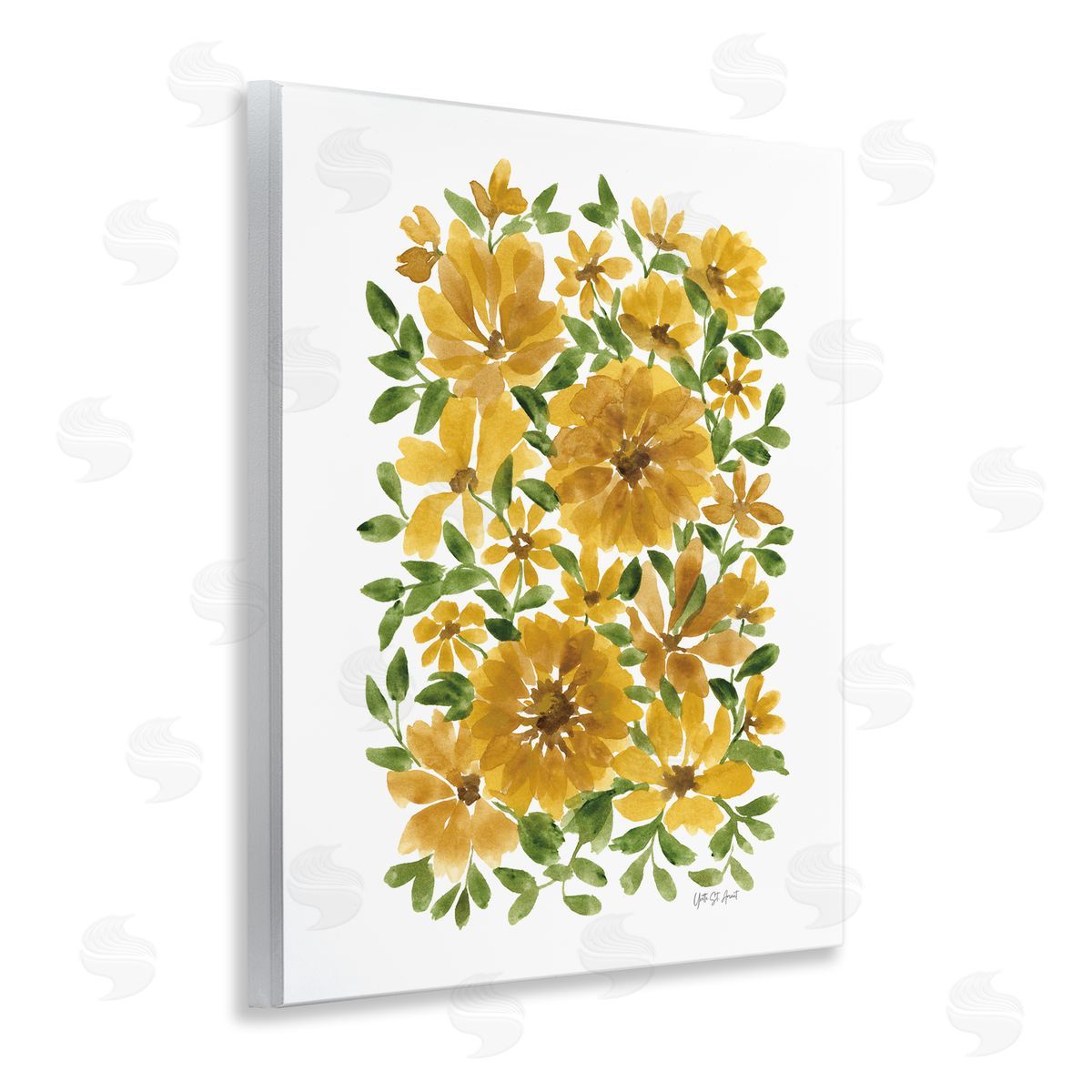 Scattered Sunflower Blooms Wood Plaque Wall Art, Home Decor by Yvette St. Amant