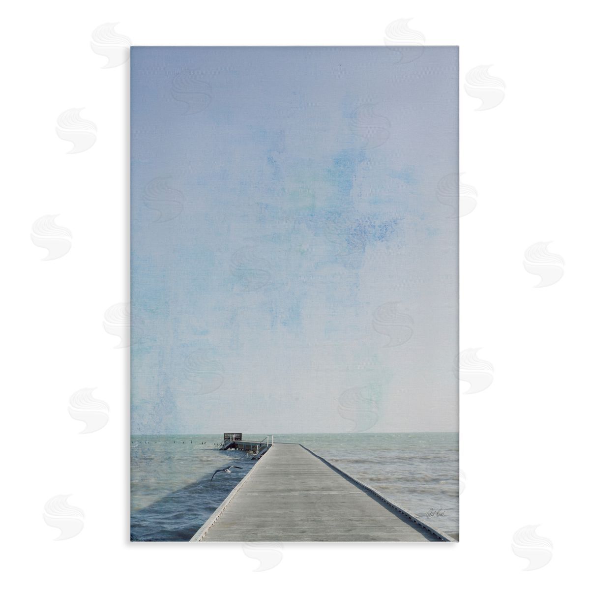 Soothing Pier in Distance Canvas Wall Art, Home Decor by Deborah Revell