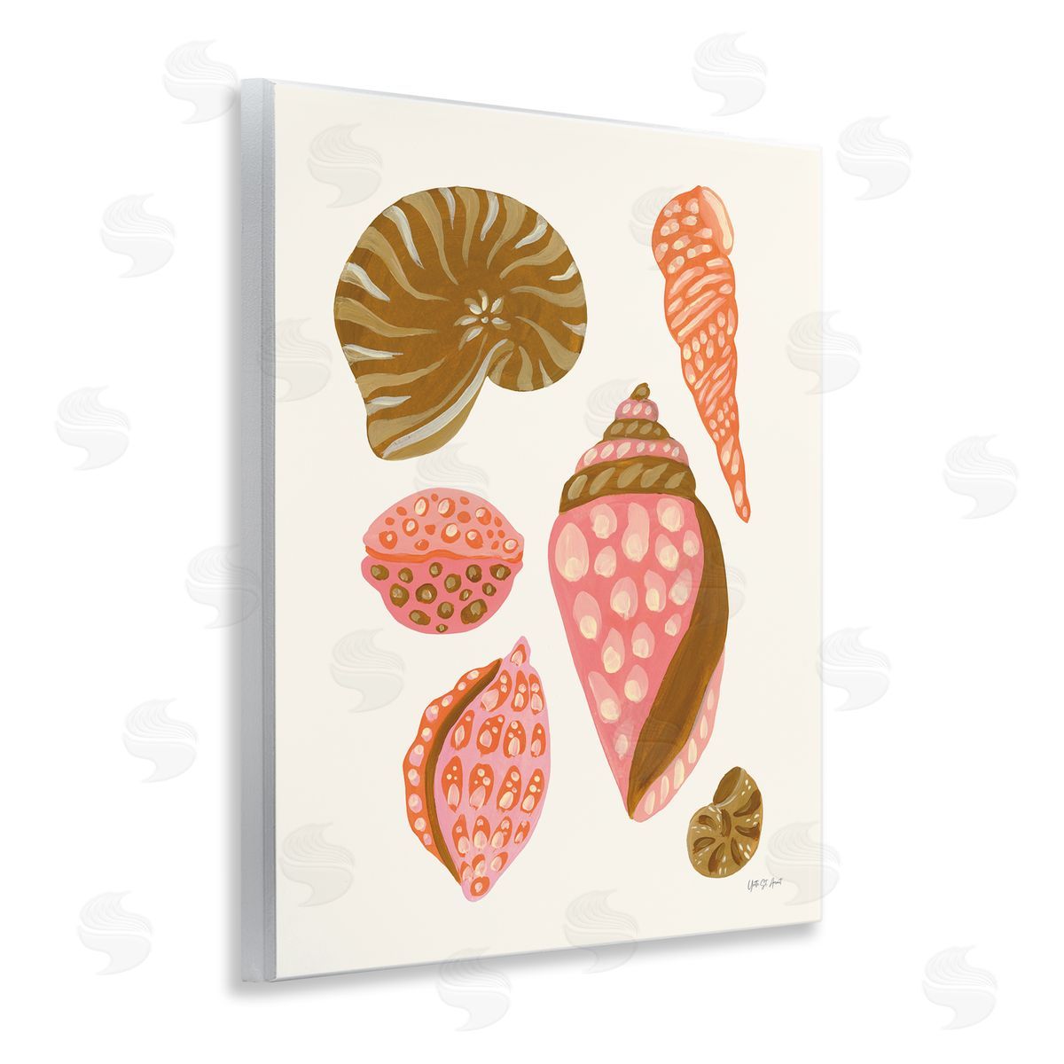 Tropical Shell Collection Wood Plaque Wall Art, Home Decor by Yvette St. Amant