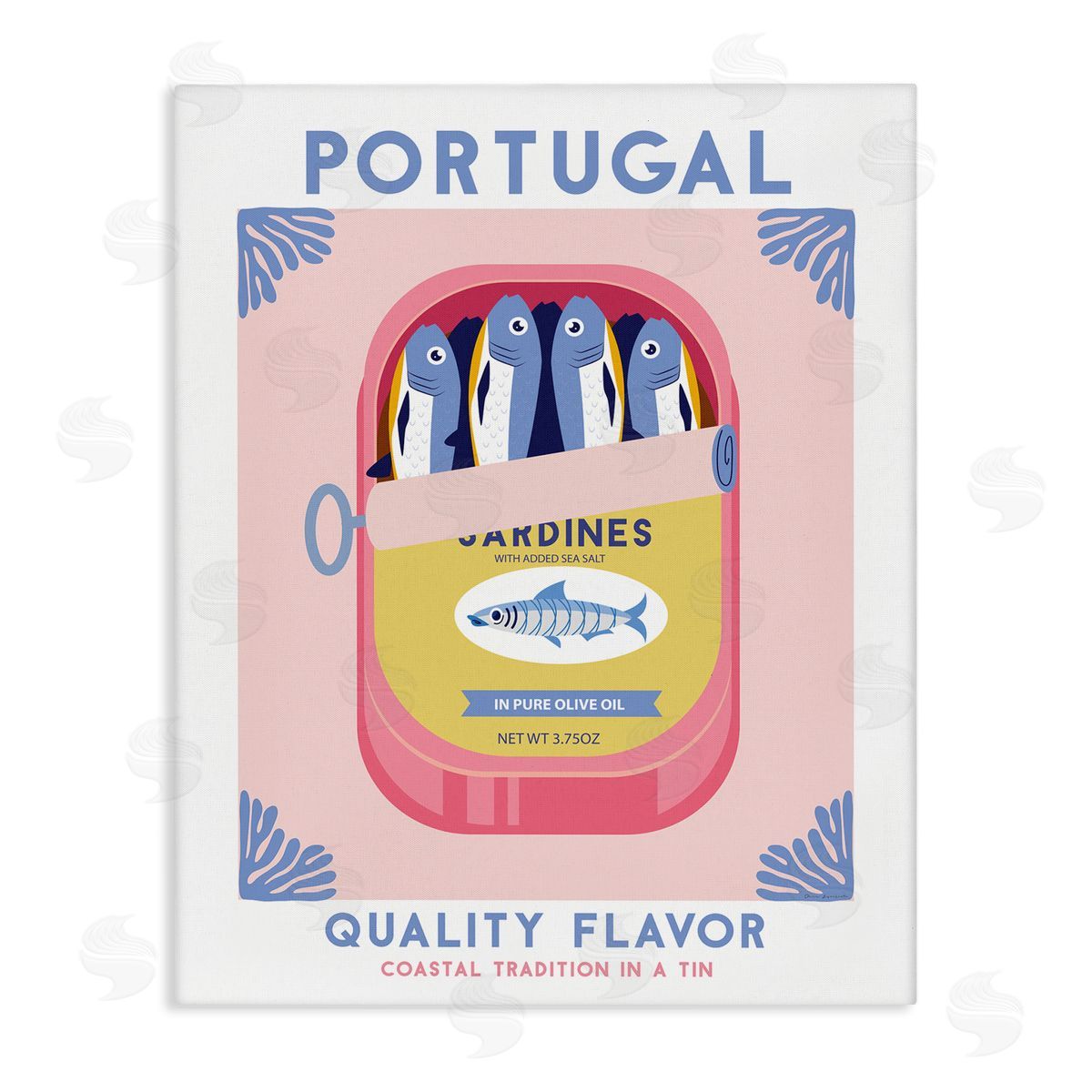 Portugal Sardine Can Canvas Wall Art, Home Decor by Omar Escalante