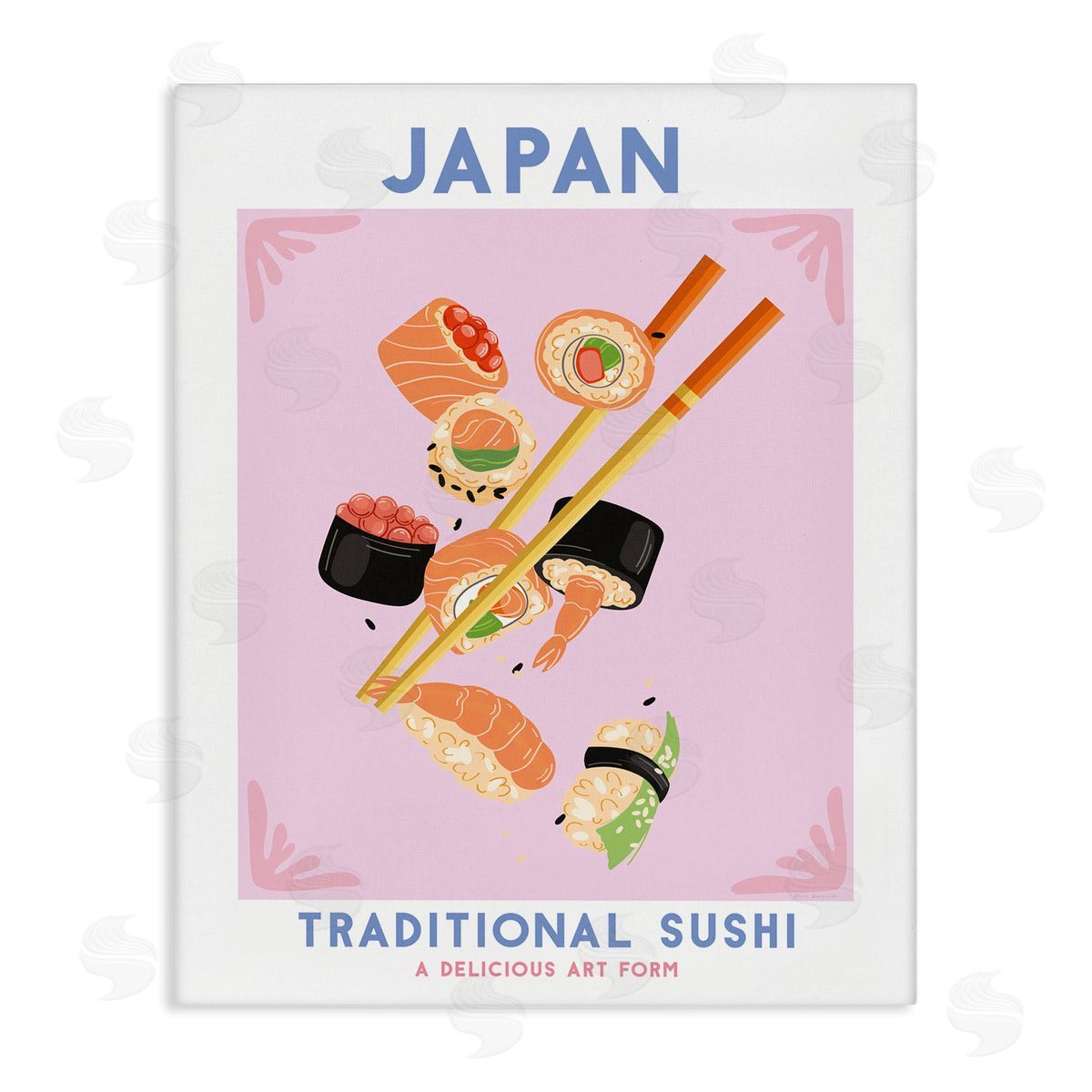 Japanese Traditional Sushi Canvas Wall Art, Home Decor by Omar Escalante
