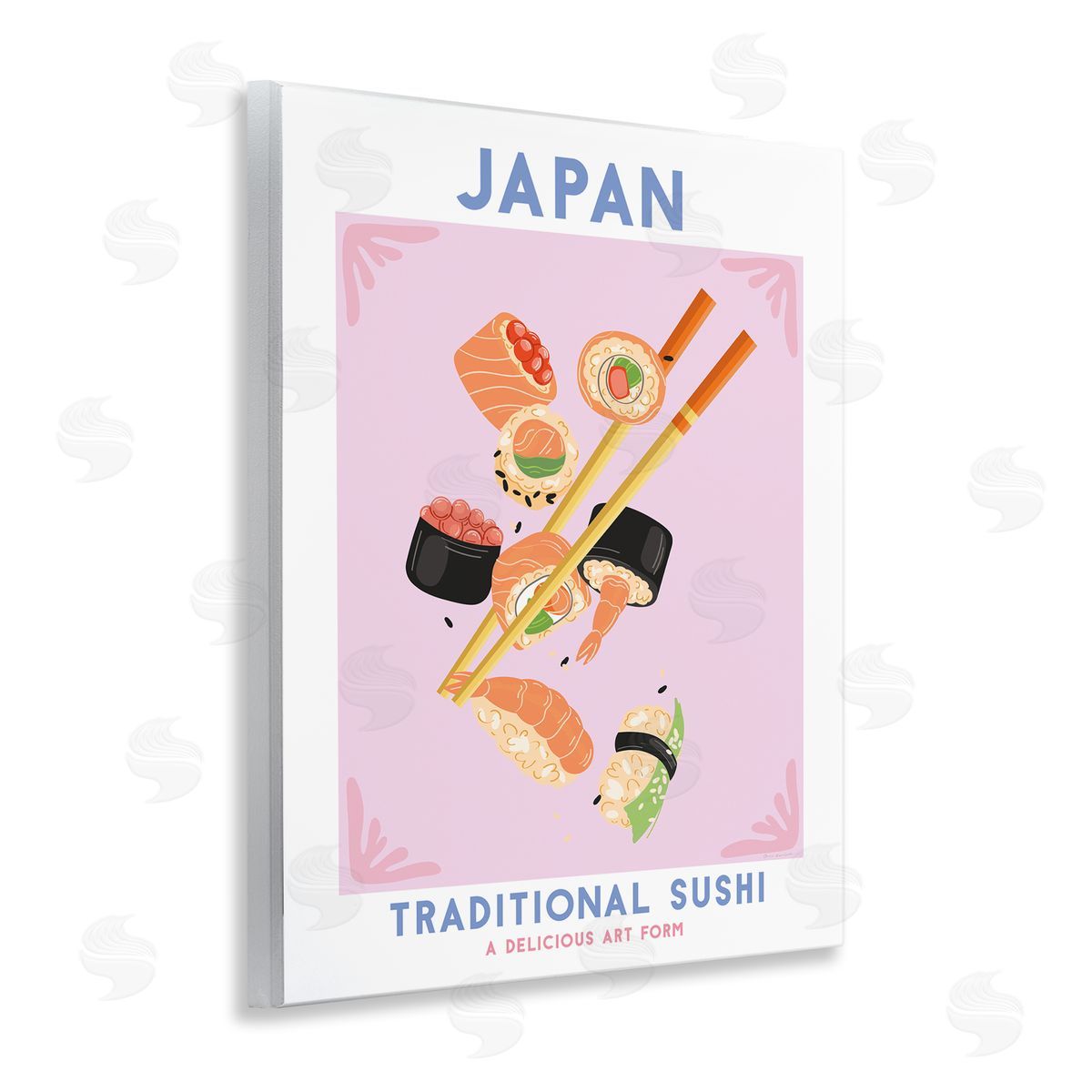 Japanese Traditional Sushi Wood Plaque Wall Art, Home Decor by Omar Escalante