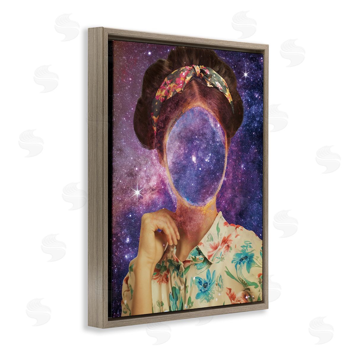 Space To Think Portrait Brown Floating Frame Canvas Wall Art, Home Decor by Mary Urban