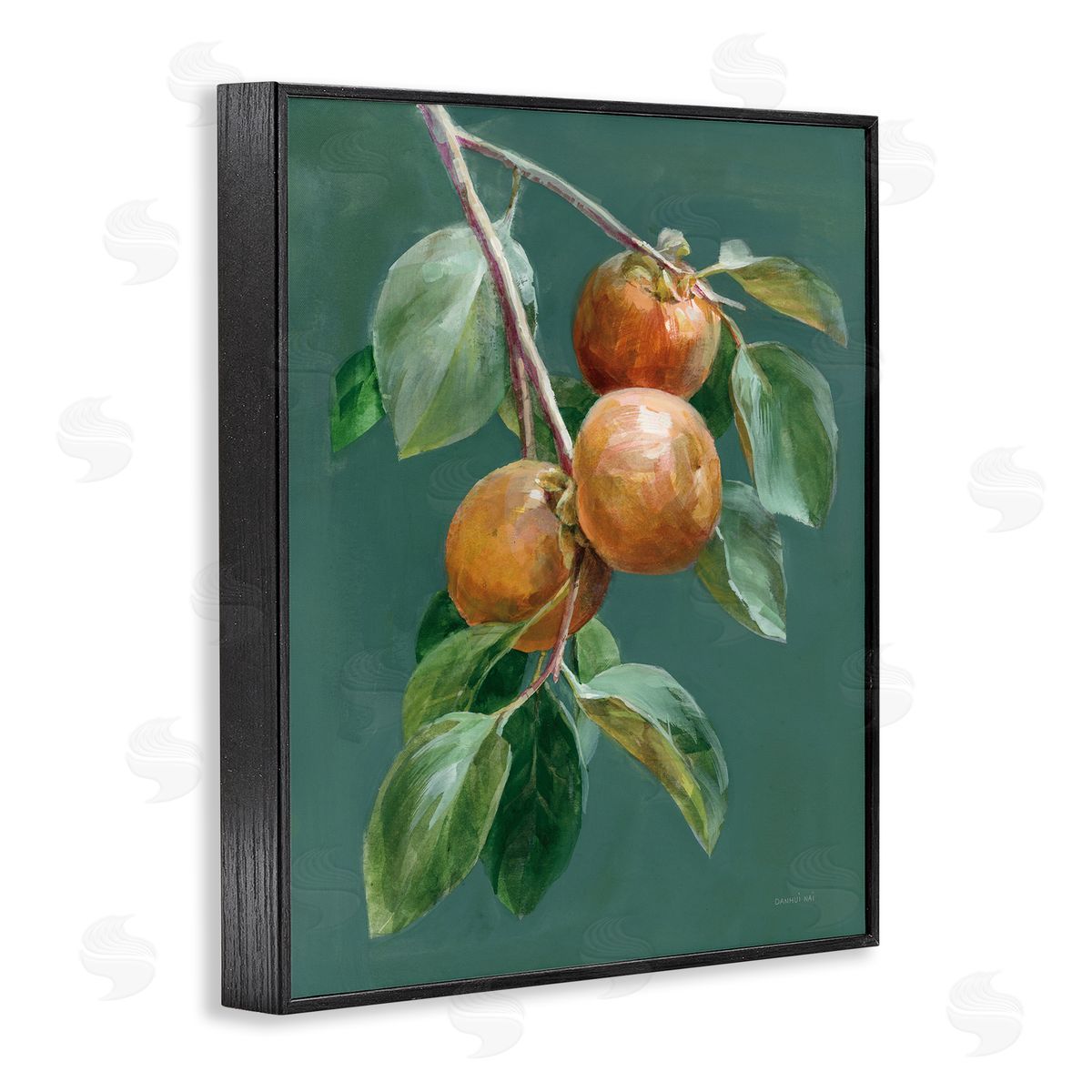 Autumn Harvest Fruits Black Frame Print Wall Art, Home Decor by Danhui Nai
