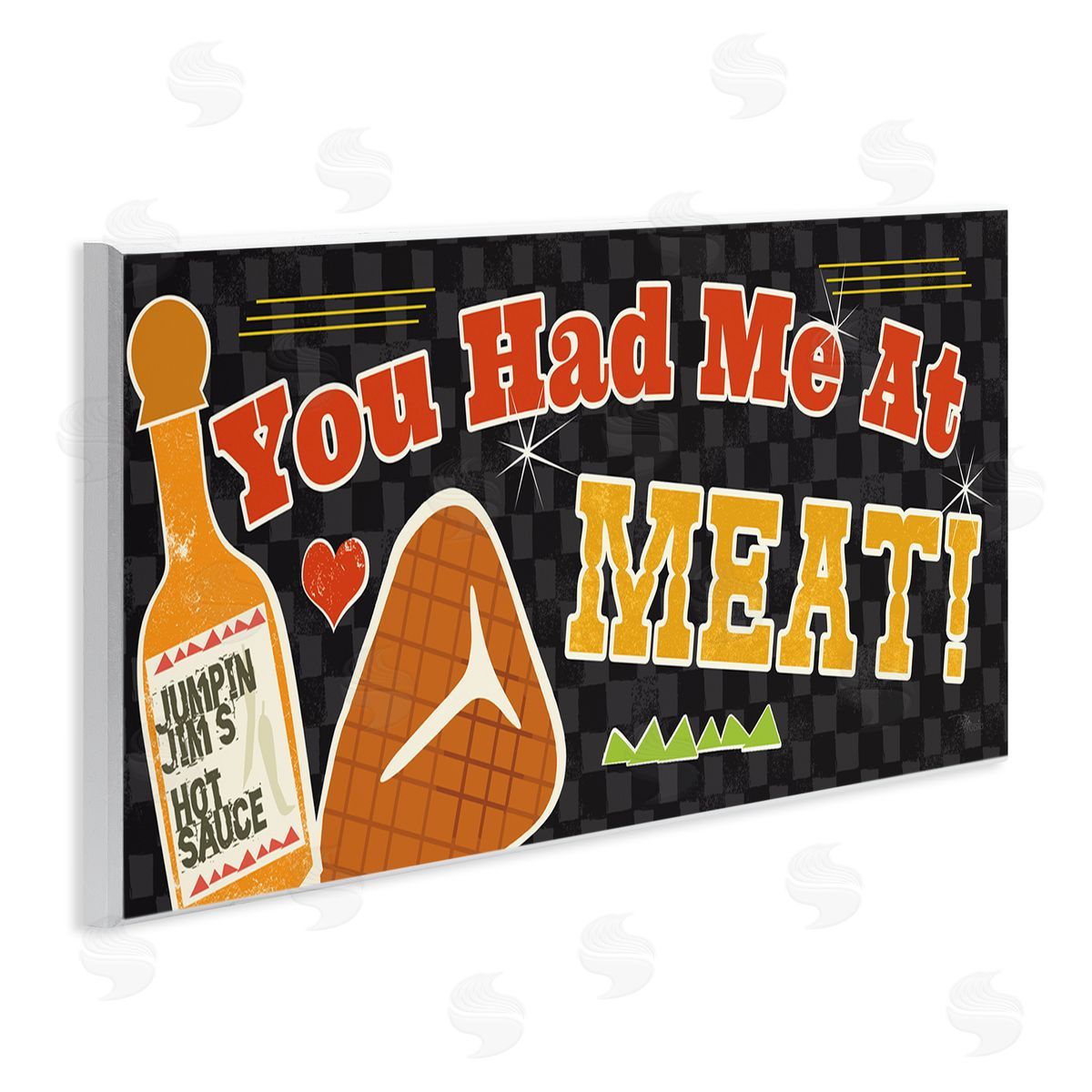 You Had Me At Meat Wood Plaque Wall Art, Home Decor by Pela Studio
