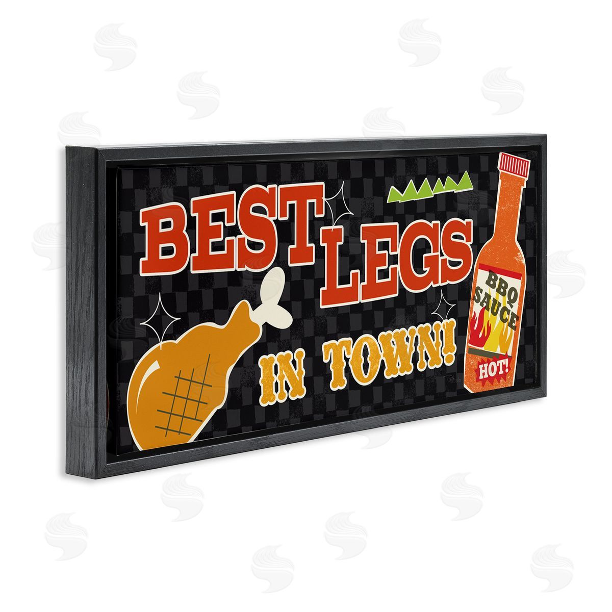 Best Legs in Town Black Floating Frame Canvas Wall Art, Home Decor by Pela Studio