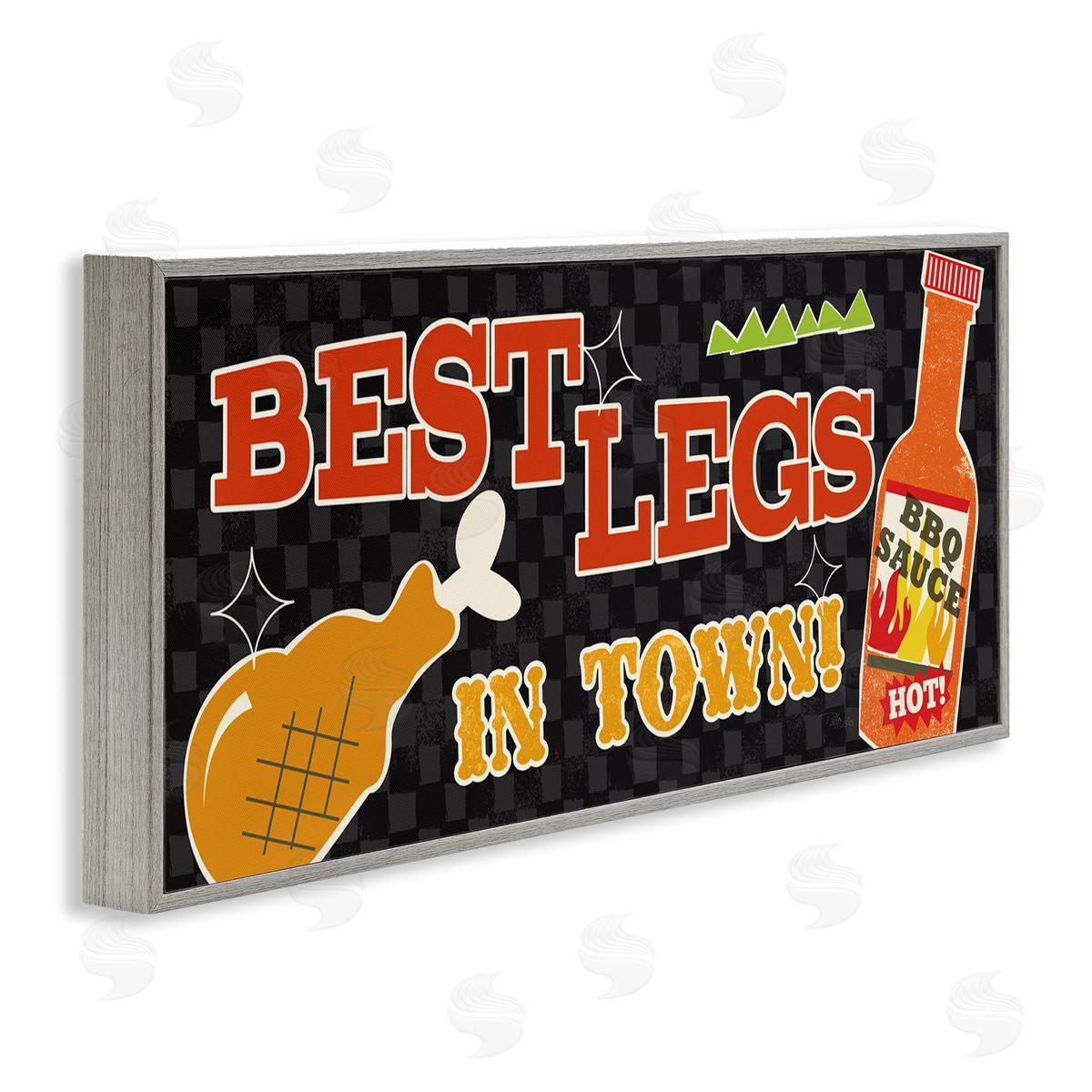Best Legs in Town Grey Frame Print Wall Art, Home Decor by Pela Studio