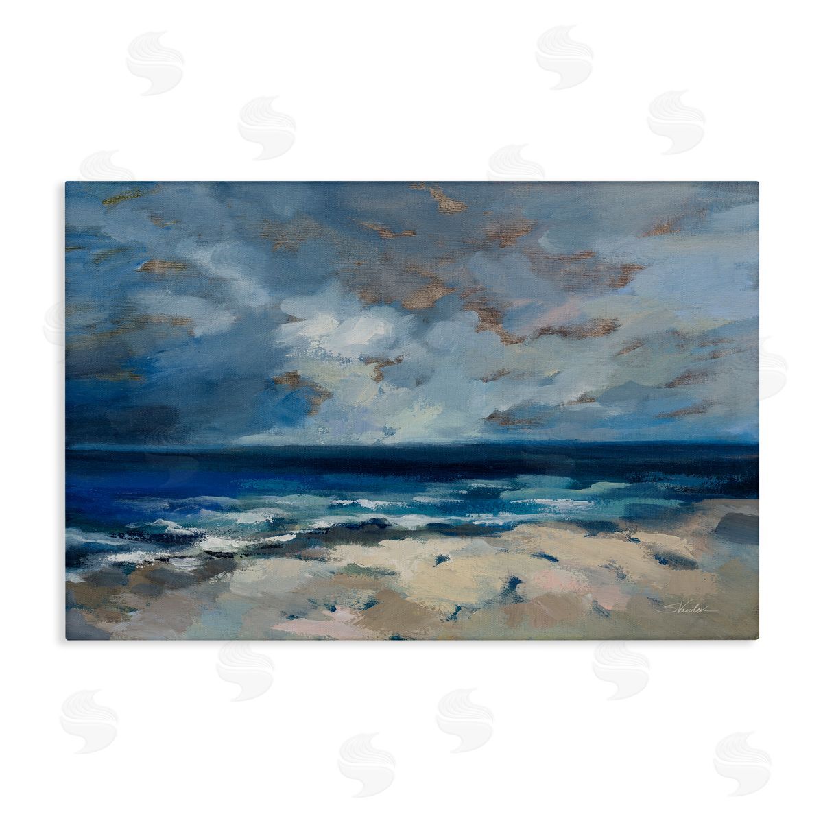 Beach Before The Storm Canvas Wall Art, Home Decor by Silvia Vassileva